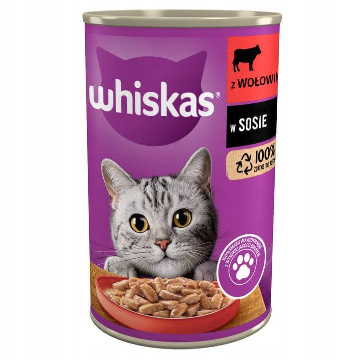 Produkt WHISKAS Mokra karma dla kota Karma mokra dla kota WHISKAS z wołowiną 400 g S01785