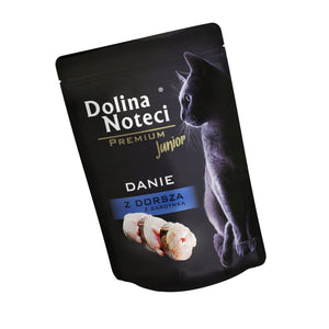 Produkt DOLINA NOTECI Mokra karma dla kota Mokra karma dla kotów DOLINA NOTECI Premium Junior danie z dorsza 85g 045749