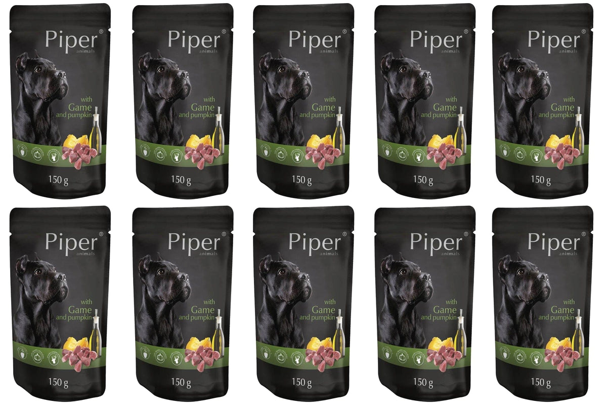 Produkt PIPER Mokra karma dla psa 10x Karma mokra dla psa PIPER z dziczyzną i dynią 150g K_S00333_10