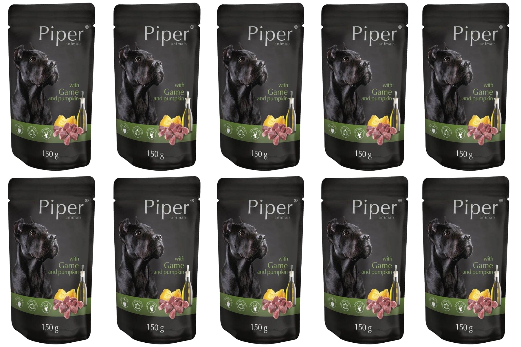 Produkt PIPER Mokra karma dla psa 10x Karma mokra dla psa PIPER z dziczyzną i dynią 150g K_S00333_10
