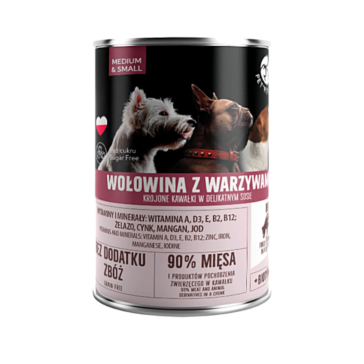 Produkt PET REPUBLIC Mokra karma dla psa 12x Karma mokra dla psa PET REPUBLIC wołowina z warzywami 400 g K_S00765_12
