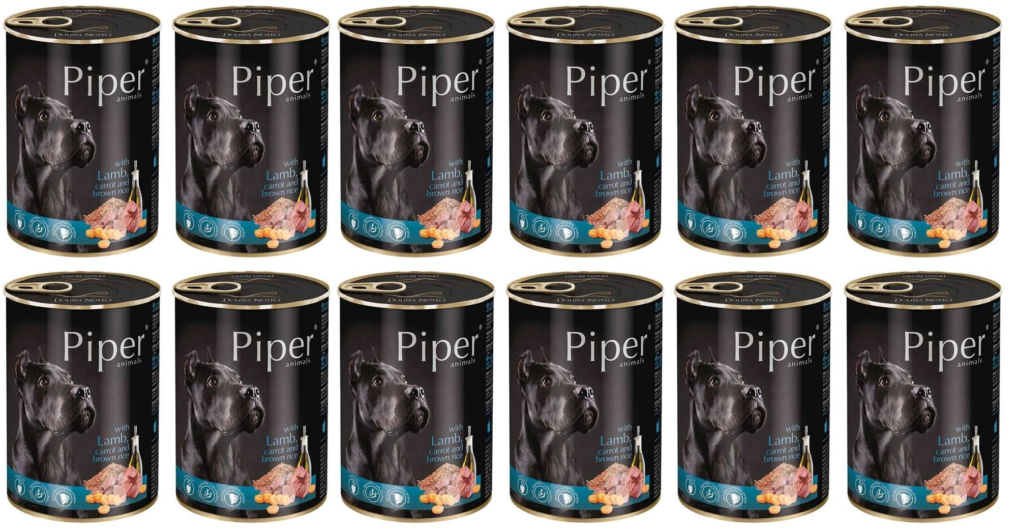 Produkt PIPER Mokra karma dla psa 12x Karma mokra dla psa PIPER z jagnięciną marchwią i brązowym ryżem 400g K_S00327_12