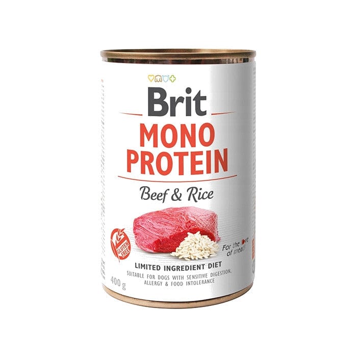 Produkt BRIT Mokra karma dla psa Karma mokra dla psa BRIT Mono protein Wołowina z ryżem 400 g S01935