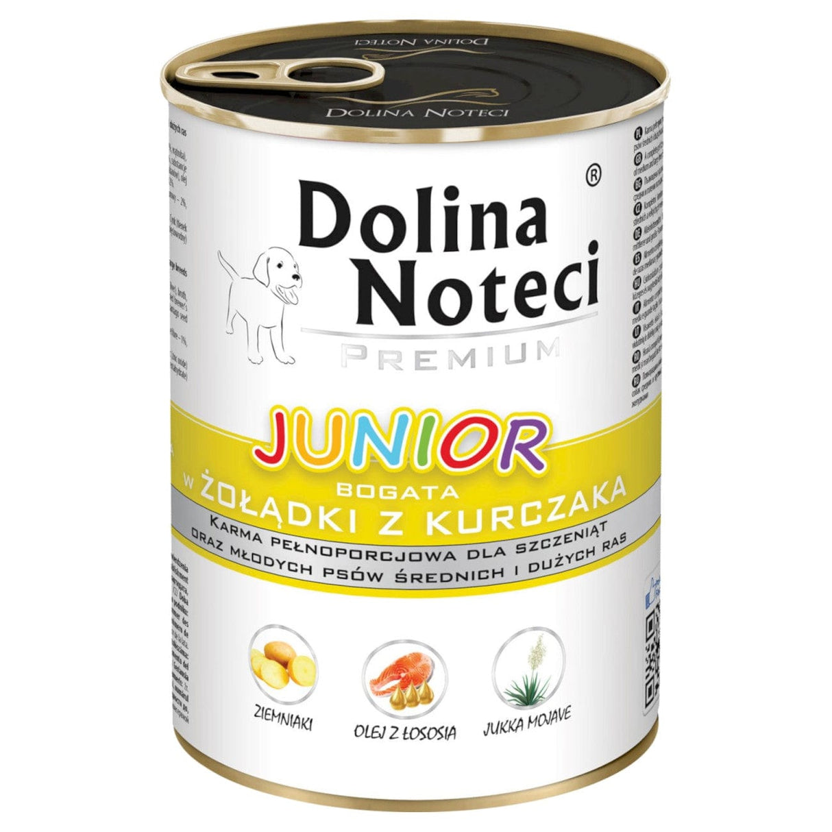 Produkt DOLINA NOTECI Mokra karma dla psa Karma mokra dla psa DOLINA NOTECI Junior Premium Żołądki z kurczaka 400 g S01808