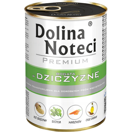 Produkt DOLINA NOTECI Mokra karma dla psa Karma mokra dla psa DOLINA NOTECI Premium Bogata w dziczyznę 400 g S01834