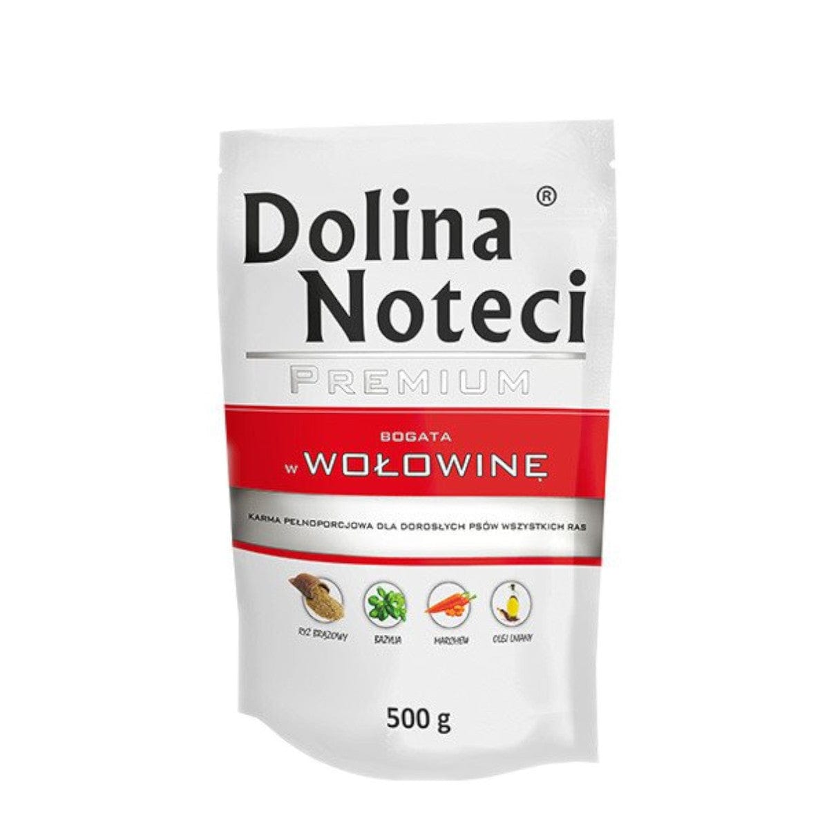 Produkt DOLINA NOTECI Mokra karma dla psa Karma mokra dla psa DOLINA NOTECI Premium Bogata w wołowinę 500 g S01762