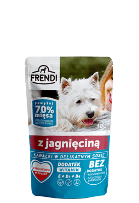 Produkt FRENDI Mokra karma dla psa Karma mokra dla psa FRENDI w sosie z jagnięciną 100 g S00744