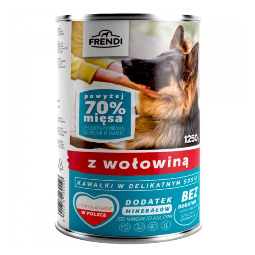 Produkt FRENDI Mokra karma dla psa Karma mokra dla psa FRENDI w sosie z wołowiną 1250 g S00751