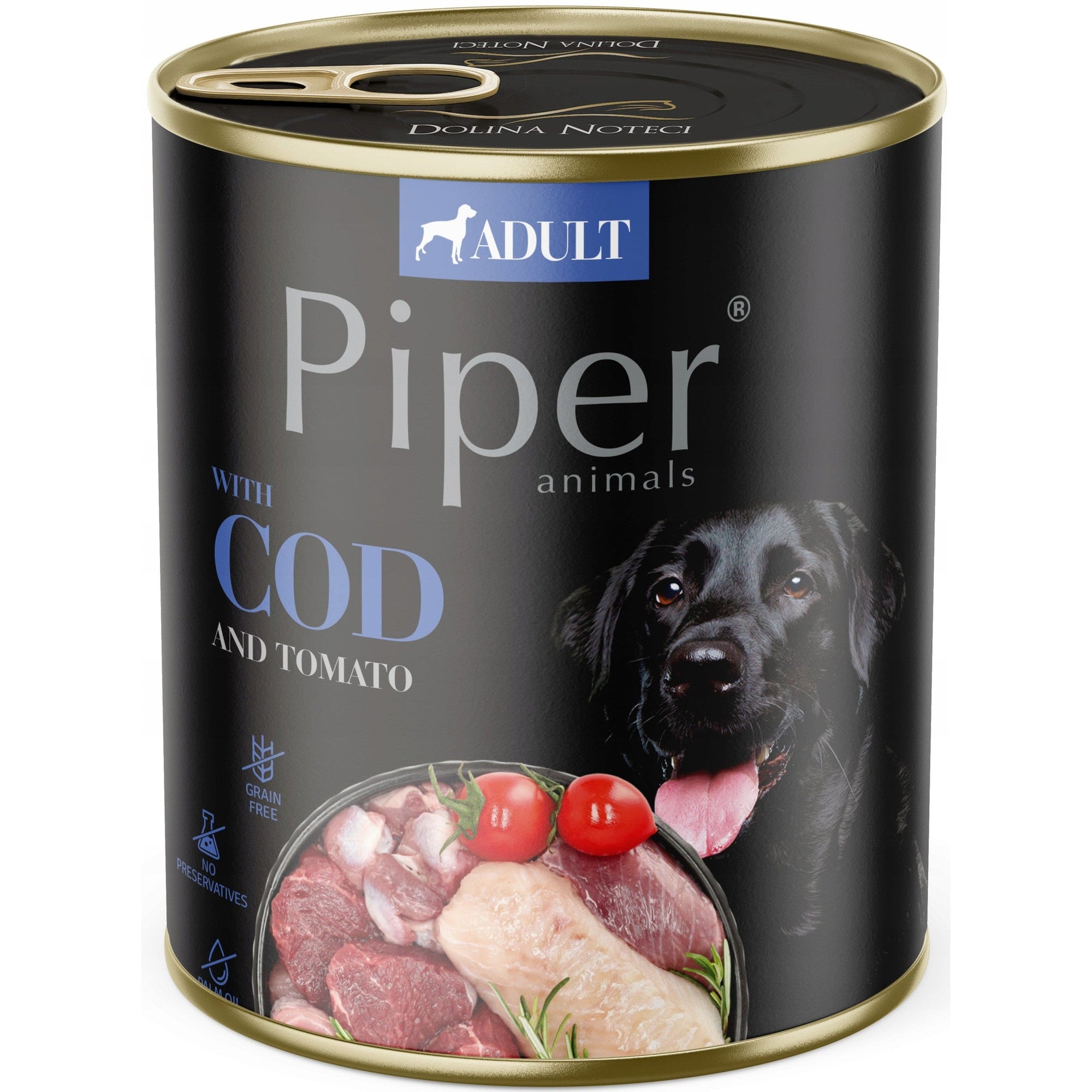 Produkt PIPER Mokra karma dla psa Karma mokra dla psa PIPER Dorsz z pomidorem 800g 001730