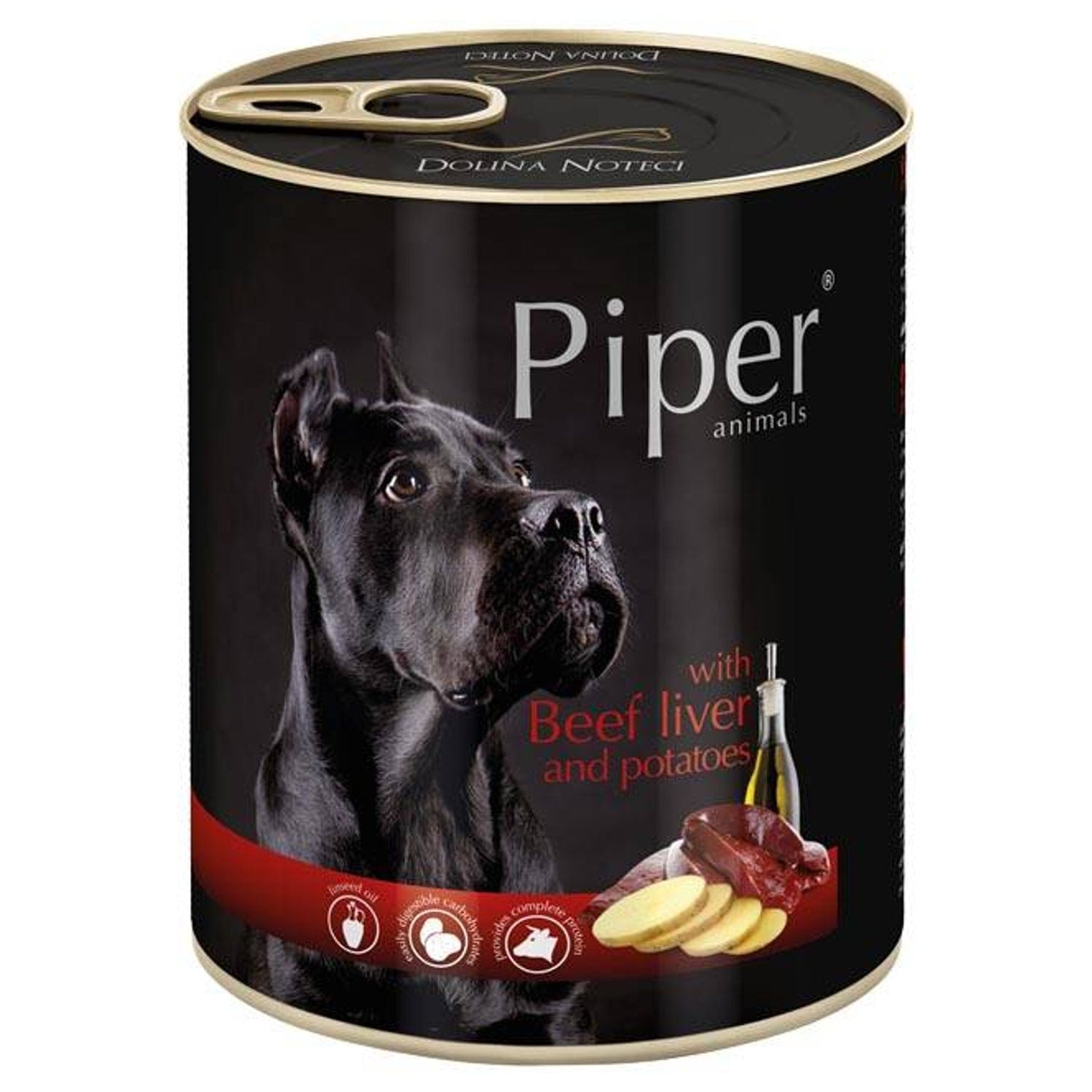 Produkt PIPER Mokra karma dla psa Karma mokra dla psa PIPER z wątróbką wołową i ziemniakami 800g S00329