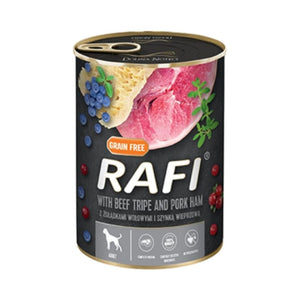 Produkt RAFI Mokra karma dla psa Karma mokra dla psa RAFI Mix smaków 24x400g Z00613