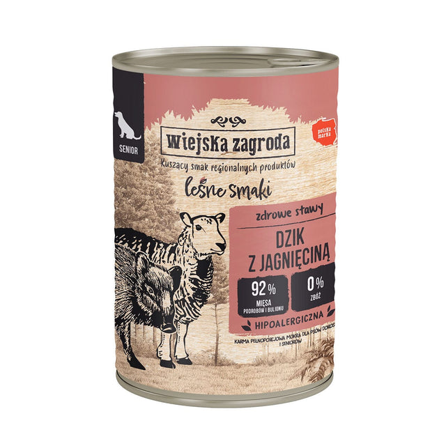 Produkt WIEJSKA ZAGRODA Mokra karma dla psa Karma mokra dla psa (senior) WIEJSKA ZAGRODA Leśne smaki Dzik z jagnięciną 400 g S01646