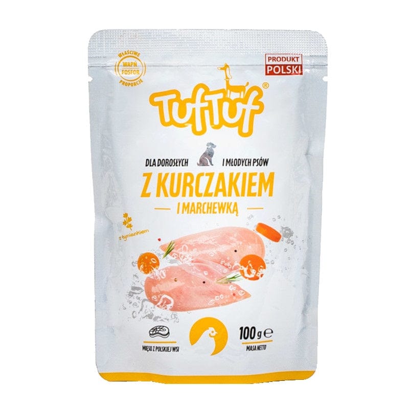 Produkt TUF TUF Mokra karma dla psa Karma mokra dla psa TUF TUF kurczak z marchewką 100 g S01565