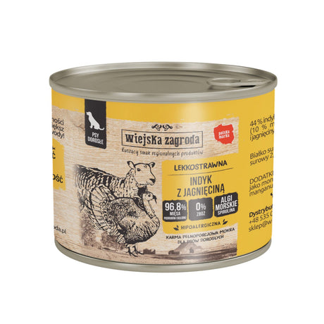 Produkt WIEJSKA ZAGRODA Mokra karma dla psa Karma mokra dla psa WIEJSKA ZAGRODA Indyk z jagnięciną 200 g S01617