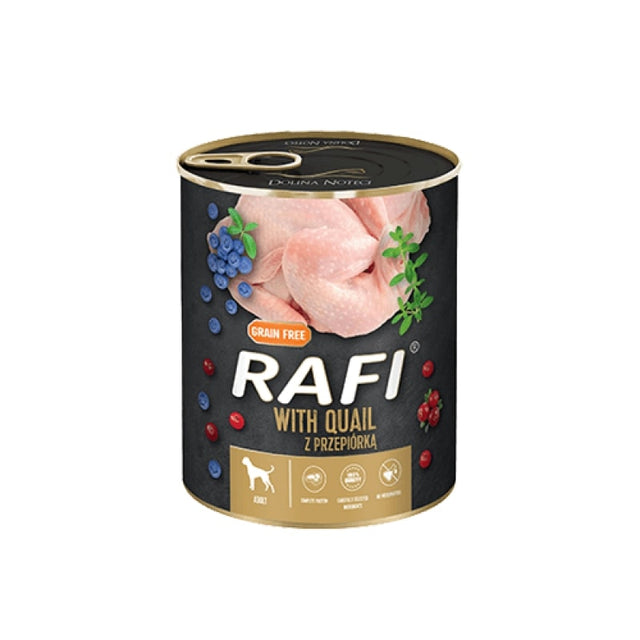 Produkt RAFI Mokra karma dla psa RAFI Z PRZEPIÓRKĄ, BORÓWKĄ I ŻURAWINĄ - KARMA DLA PSA 400G S00277