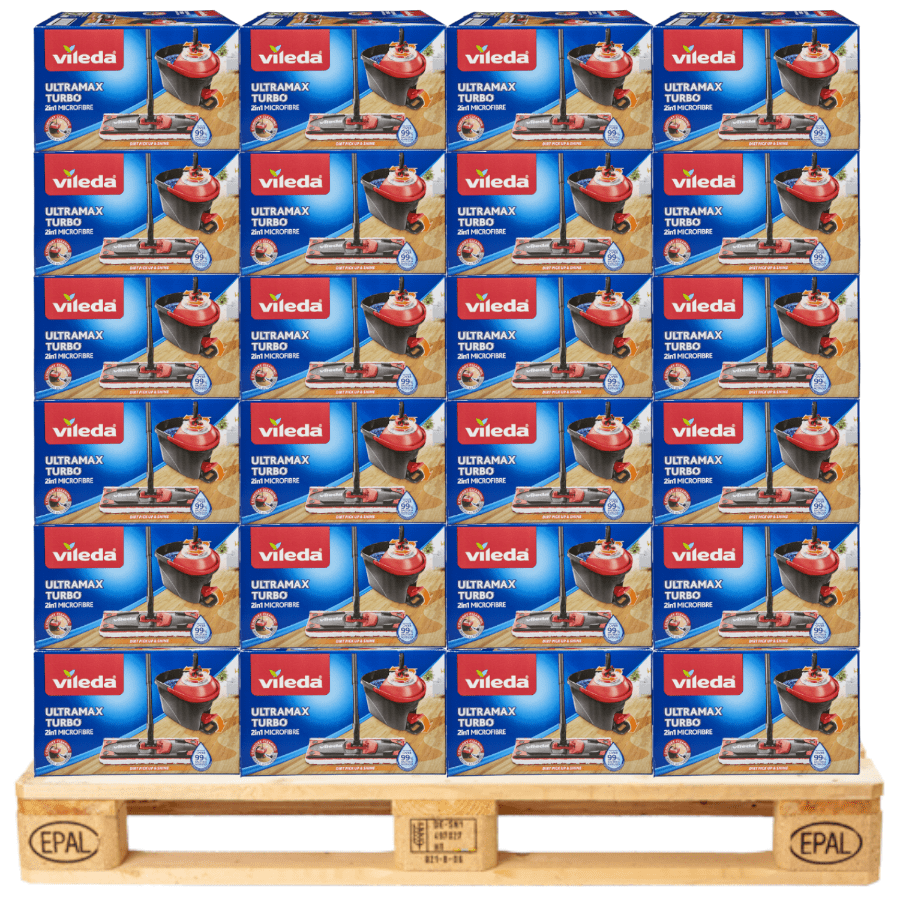 Produkt VILEDA Mopy i wkłady Mop obrotowy wiadro VILEDA Ultramat TURBO Set paleta 42 sztuki K_021299_42
