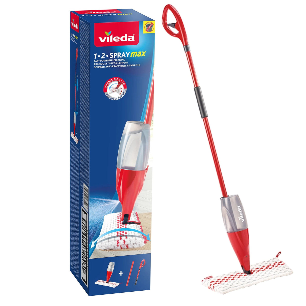Produkt VILEDA Mopy i wkłady Mop ze spryskiwaczem VILEDA MAX BOX 1-2 Spray Paleta 144 sztuki K_026671_144