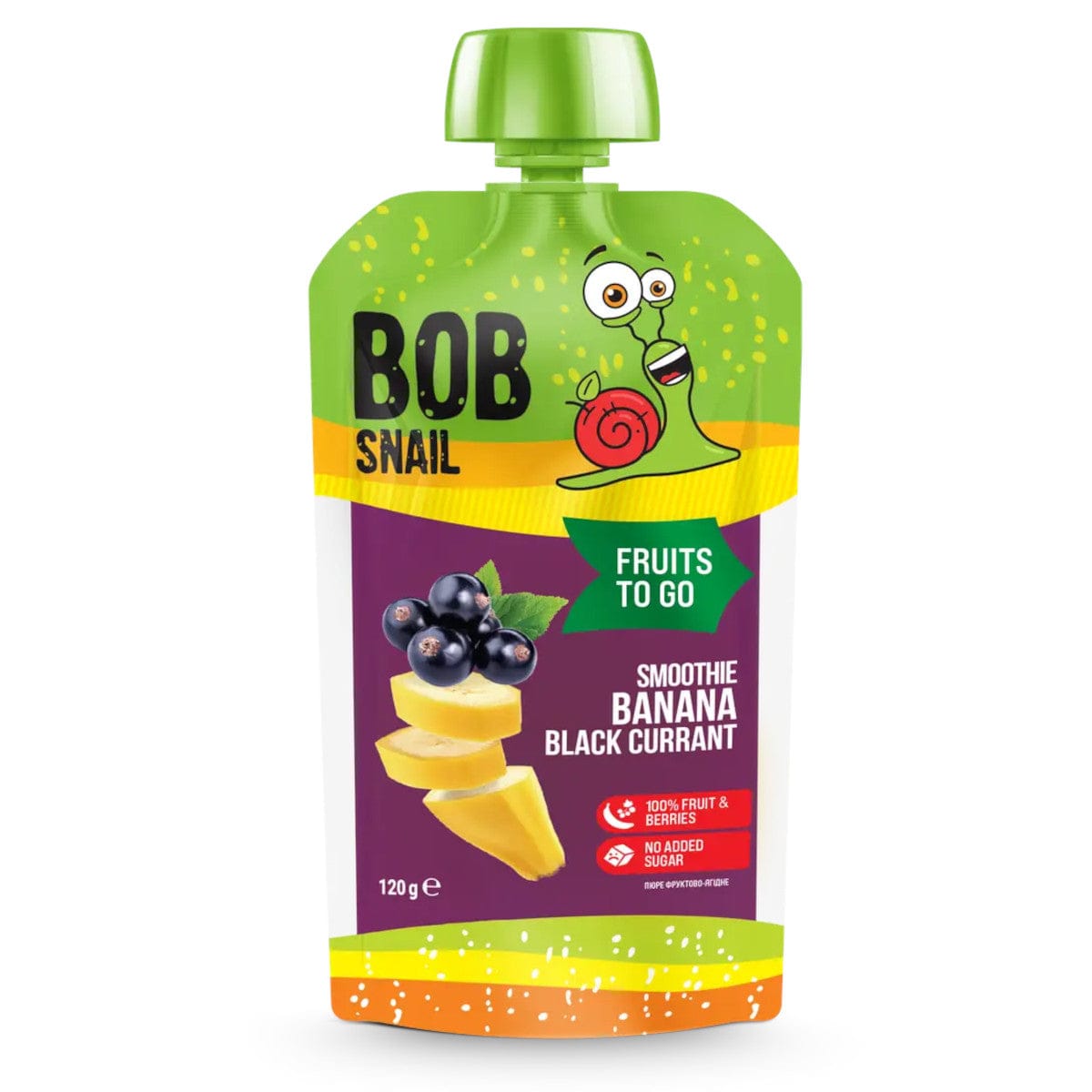 Produkt BOB SNAIL Mus owocowy BOB SNAIL 120g Banan Czarna Porzeczka Smoothie 001963