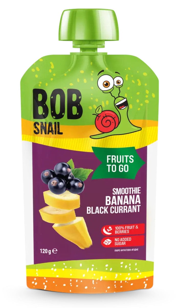 Produkt BOB SNAIL Mus owocowy BOB SNAIL 120g Banan Czarna Porzeczka Smoothie 001963