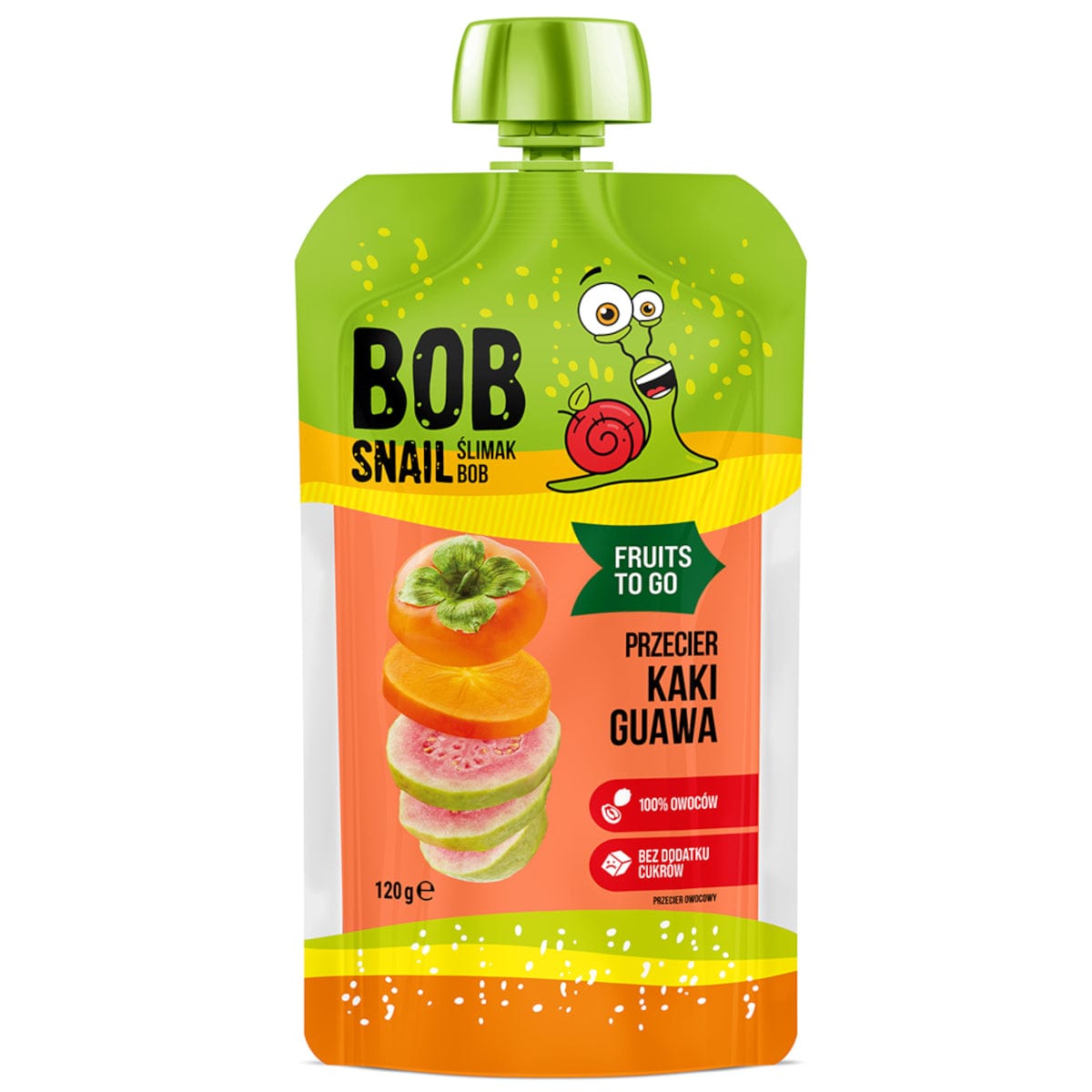 Produkt BOB SNAIL Mus owocowy BOB SNAIL 120g Persymona Guawa Smoothie 002090