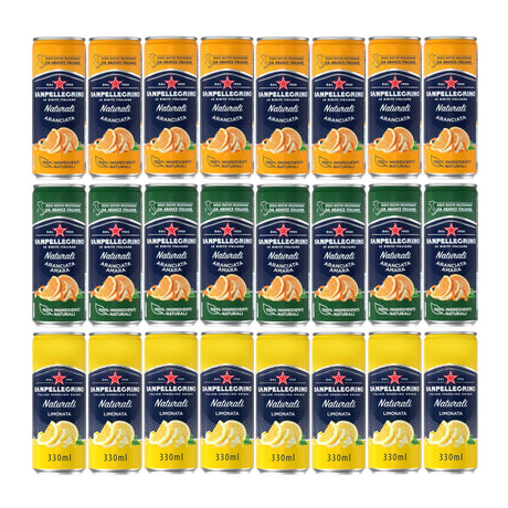 Produkt SAN PELLEGRINO Napój gazowany SAN PELLEGRINO Cytrusowy Aranciata Limonata 24x 330 ml Z00423