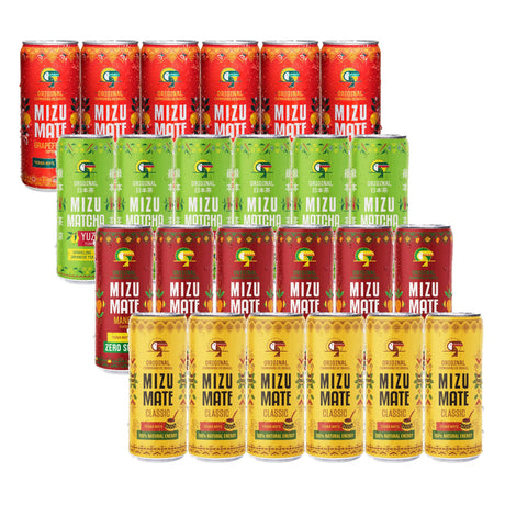 Produkt VITAMIZU Napoje gazowane Napój gazowany VITAMIZU Mizu Yerba Mate Mango Classic Matcha Grapefruit MIX 24x330 ml 052606