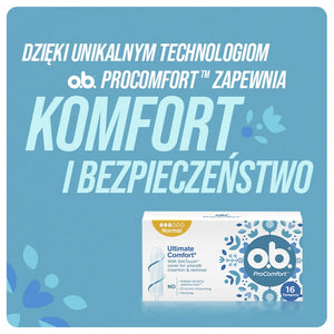 Produkt OB Napoje niegazowane Tampony OB o.b. ProComfort Normal 16szt 033034