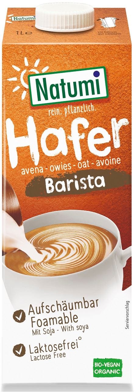 Produkt NATUMI napoje owsiane NATUMI Napój owsiano-sojowy Barista bez dodatków cukrów Bio 1l 050189