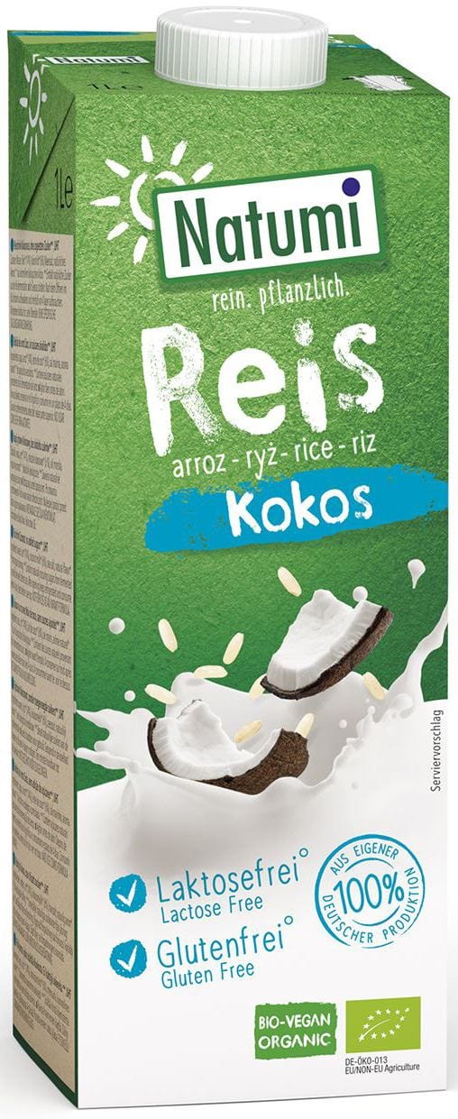 Produkt NATUMI napoje ryżowe 8x NAPÓJ RYŻOWO - KOKOSOWY BEZ DODATKU CUKRÓW BEZGLUTENOWY BIO 1 L - NATUMI K_050187_8