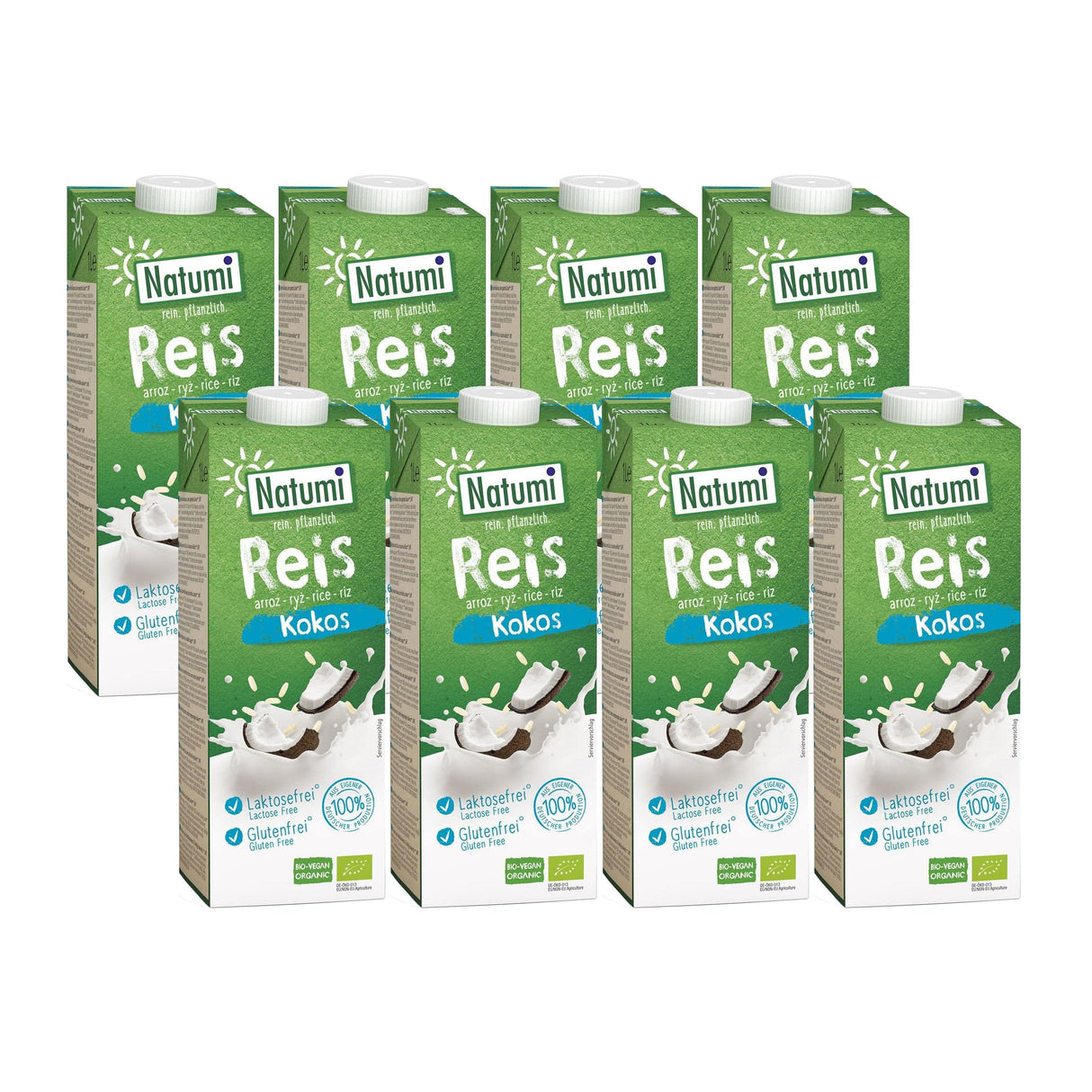 Produkt NATUMI napoje ryżowe 8x NAPÓJ RYŻOWO - KOKOSOWY BEZ DODATKU CUKRÓW BEZGLUTENOWY BIO 1 L - NATUMI K_050187_8