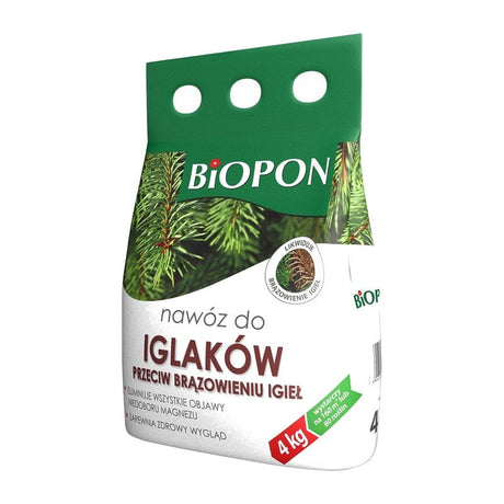 Produkt BIOPON Nawóz do iglaków przeciw brązowieniu BIOPON Granulowany 4 kg 045966