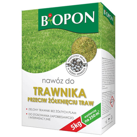 Produkt BIOPON Nawóz do trawnika BIOPON przeciw żółknięciu traw 5 kg 045970