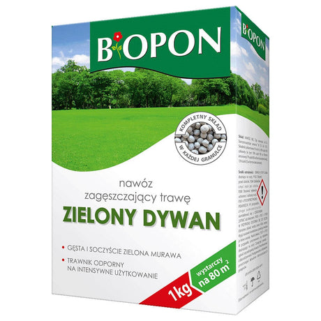 Produkt BIOPON Nawóz do trawnika BIOPON Zielony dywan zagęszczający trawę 1 kg 045171