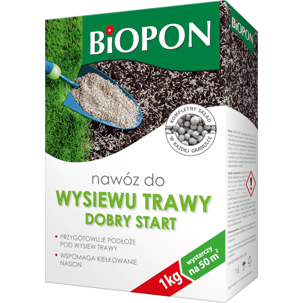 Produkt BIOPON Nawóz do wysiewu trawy BIOPON Granulowany 1kg 045957