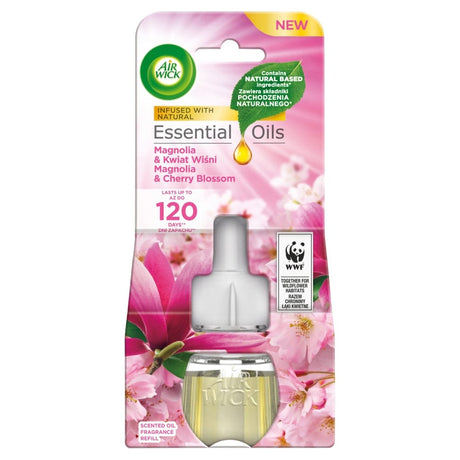 Produkt AIR WICK Odświeżacze powietrza Wkład do elektrycznego odświeżacza AIR WICK Magnolia i kwiat wiśni 19 ml S01684