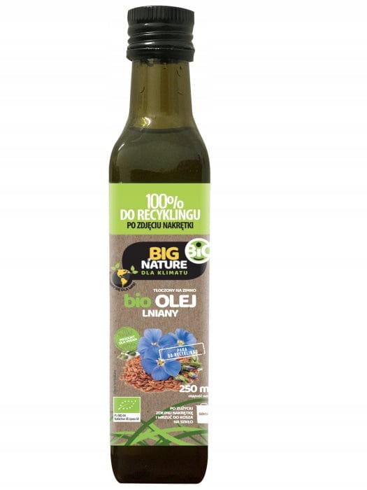 Produkt BIG NATURE Olej BIG NATURE 250ml BIO Olej lniany tłoczony na zimno 001900