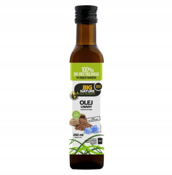 Produkt BIG NATURE Olej BIG NATURE 250ml Olej lniany tłoczony na zimno 002016