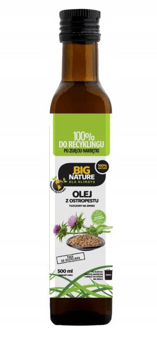 Produkt BIG NATURE Olej BIG NATURE 500ml Olej z ostropestu tłoczony na zimno 001911