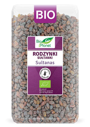 Produkt BIO PLANET Owoce suszone BIO PLANET Rodzynki sułtanki BEZGLUTENOWE BIO 1kg 046876