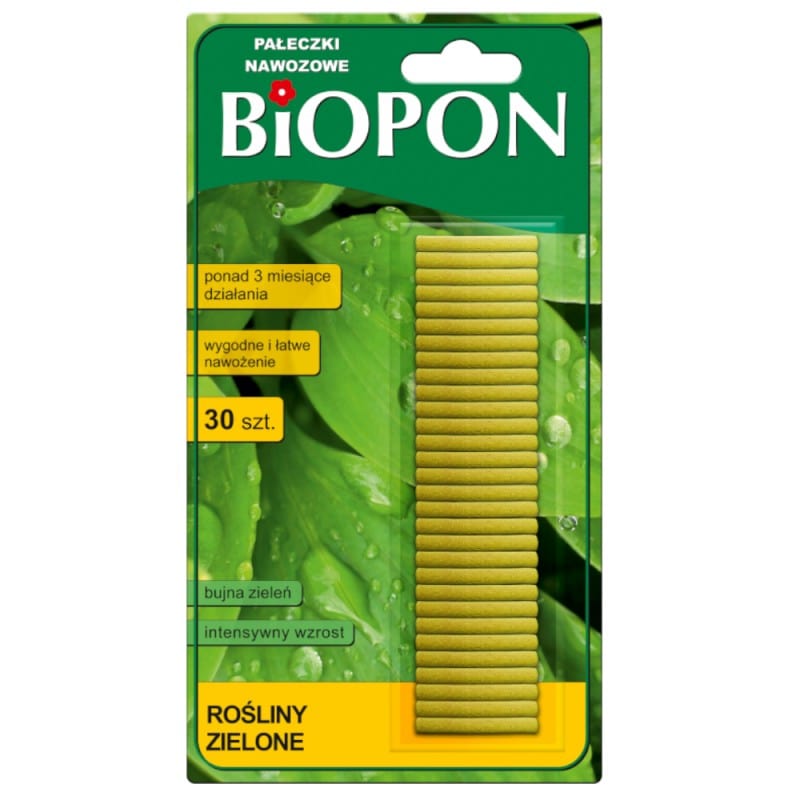 Produkt BIOPON Pałeczki nawozowe BIOPON do roślin zielonych 30 szt 045910