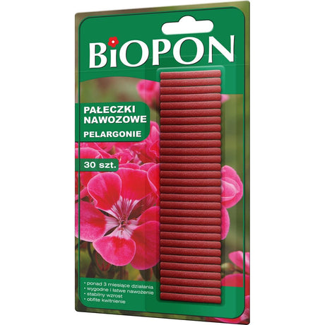 Produkt BIOPON Pałeczki nawozowe BIOPON nawóz do pelargonii 30szt 045918