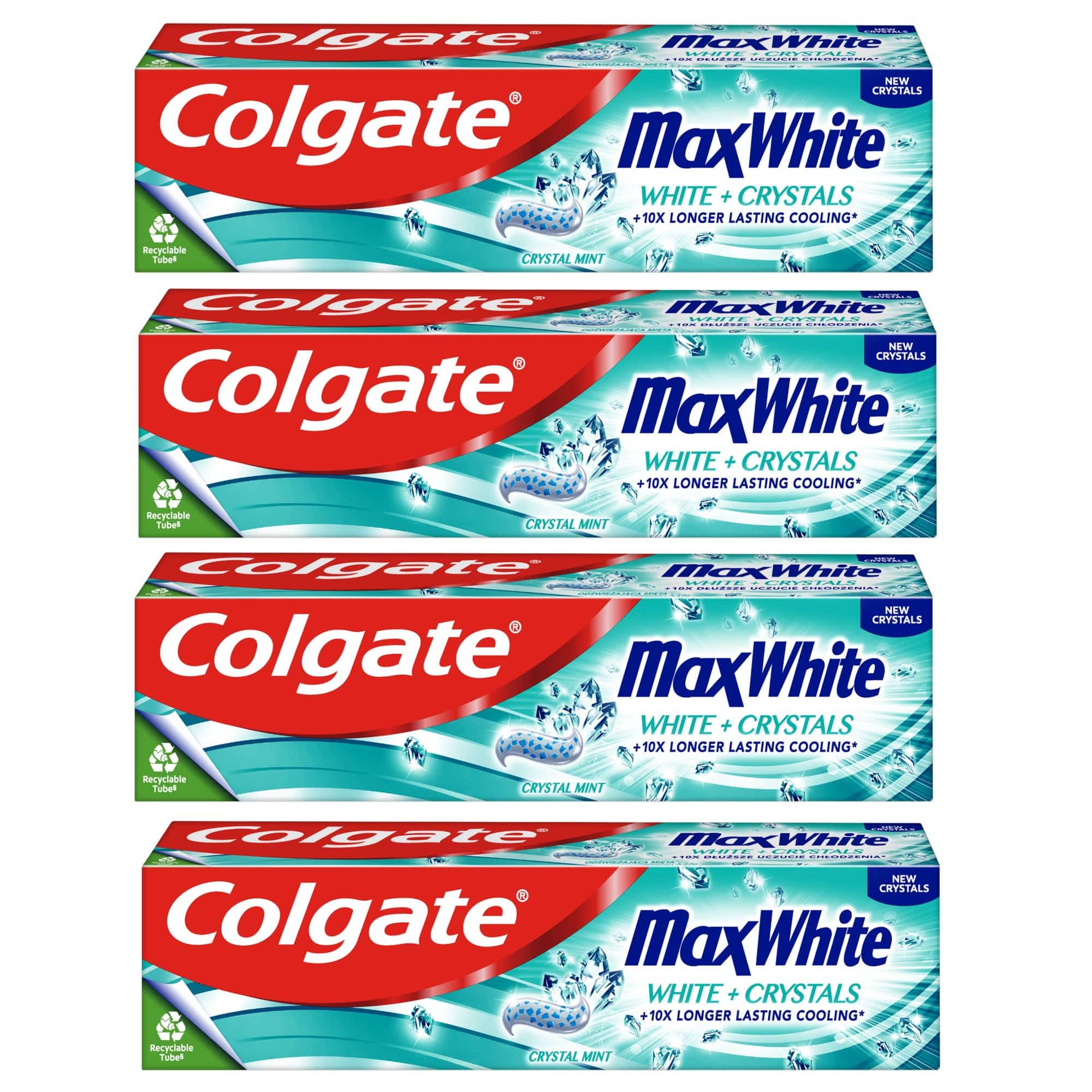 Produkt COLGATE Pasty do zębów 4x Pasta do zębów COLGATE Max White + Crystals wybielająca 100 ml K_026071_4