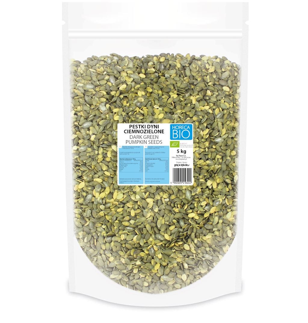Produkt HORECA BIO - pozostałe PESTKI DYNI CIEMNOZIELONE BIO 5 kg - HORECA (BIO PLANET) 5902605416444