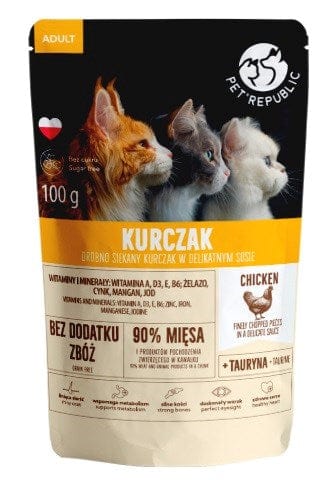 Produkt PetRepublic PET REPUBLIC Adult  Kurczak drobno siekany - mokra karma dla kota - 100 g S00753