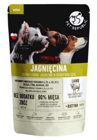 Produkt PetRepublic PET REPUBLIC Mini Drobno siekana jagnięcina - mokra karma dla psa - 100 g S00764