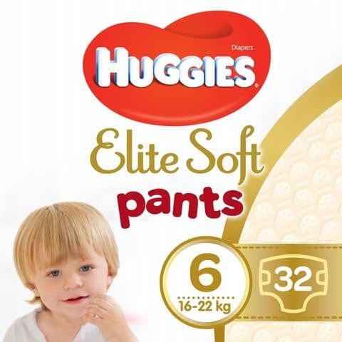 Produkt HUGGIES Pieluchomajtki Pieluchomajtki HUGGIES Elite Soft Pants rozmiar 6 (16-22kg) 32 szt 027005