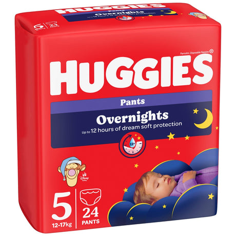 Produkt HUGGIES Pieluchomajtki Pieluchomajtki na noc HUGGIES Overnights Pants rozmiar 5 (12-17kg) 24szt 002122