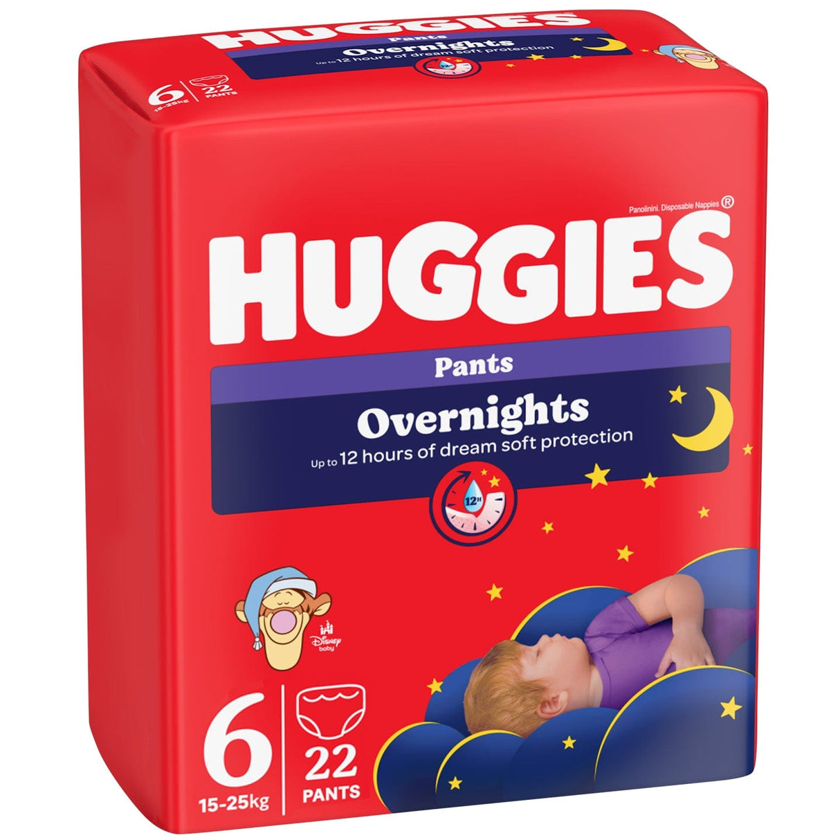 Produkt HUGGIES Pieluchomajtki Pieluchomajtki na noc HUGGIES Overnights Pants rozmiar 6 (15-25kg) 22szt 002123