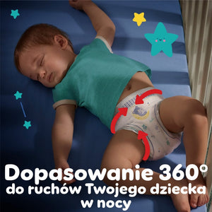 Produkt PAMPERS Pieluchomajtki Pieluchomajtki PAMPERS Night Pants rozmiar 4 (9-15 kg) 25szt 032761