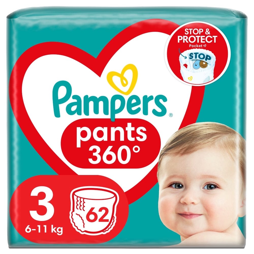 Produkt PAMPERS Pieluchomajtki Pieluchomajtki PAMPERS Pants 3 (6 -11kg) 62 szt S02148